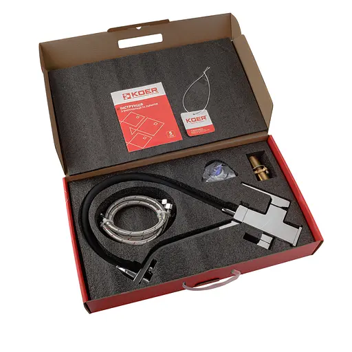 Смеситель для кухни на две воды Koer KB-72009-01 KR5006 Хром - фото 8