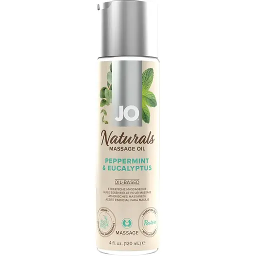 Масажна олія System JO Naturals Massage Oil Peppermint & Eucalyptus, 120 мл
