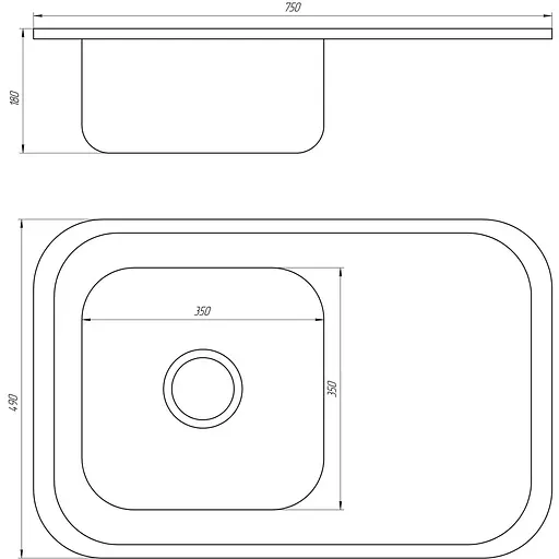 Мийка кухонна Mira MR 7549 Matt, Satin - фото 2