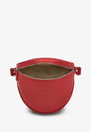 Шкіряна сумка поясна-кроссбоді Vacation червона флотар - фото 5