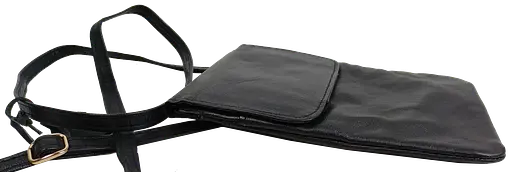 Небольшая женская кожаная сумка для телефона UP2 Fashion черная sum0028723 - фото 5