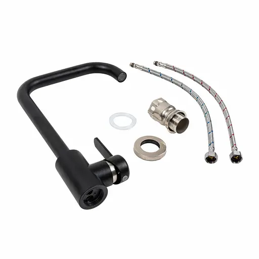 Змішувач для кухні Platinum KT 11 (3008B-FH) чорний матовий - фото 2