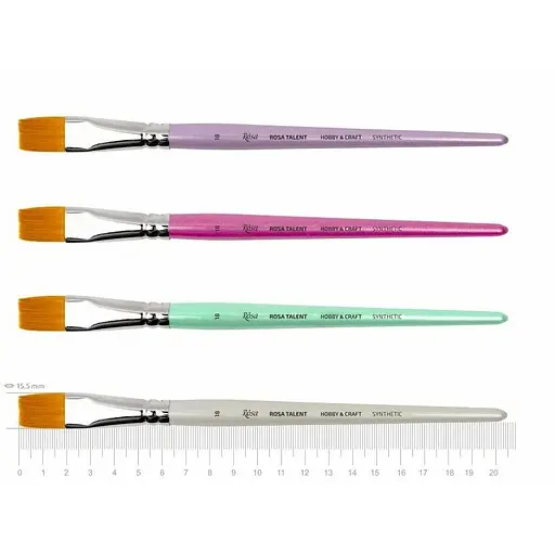 Кисть синтетика для декора HOBBY & CRAFT 18 короткая ручка Rosa TALENT