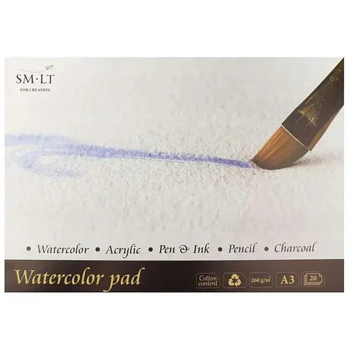 Склейка для акварели CP А3 (29,7х42 см) 260г/м2 20л SM-LT Art