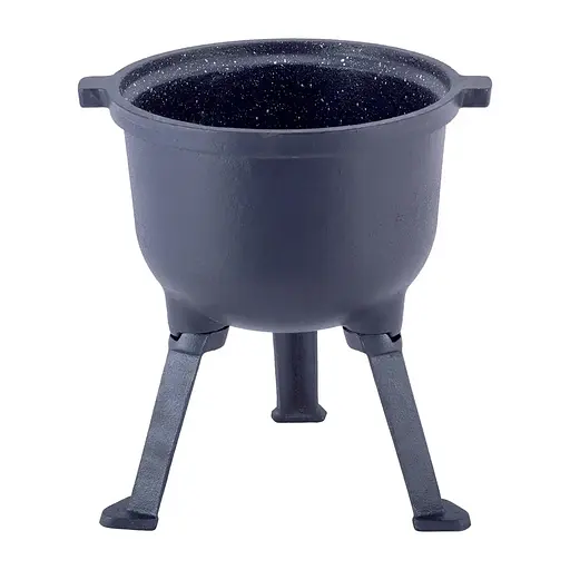 Казан чавунний емальований 4 л з кришкою для приготування їжі на вогні та плиті KM-4800M, Kamille 87469 - фото 7