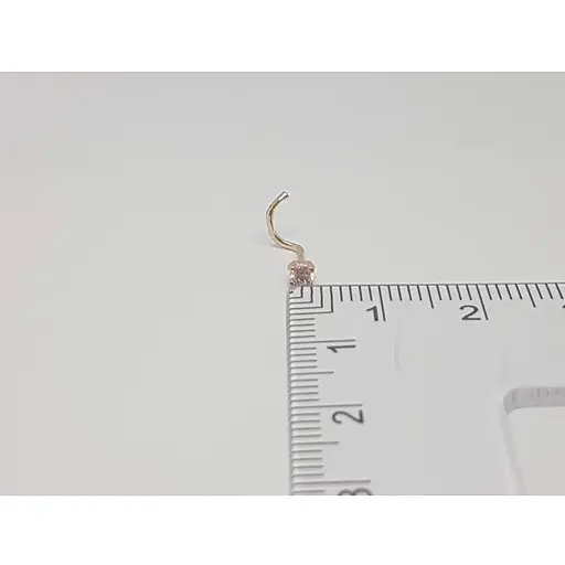 Золота сережка-пірсинг Dear в ніс Dear з фіанітом. 1017.1 Синій - фото 4