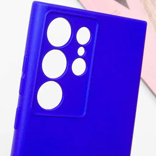 Чехол Lakshmi Silicone Cover Full Camera (A) для Samsung Galaxy S24 Ultra Синий / Iris - фото 5