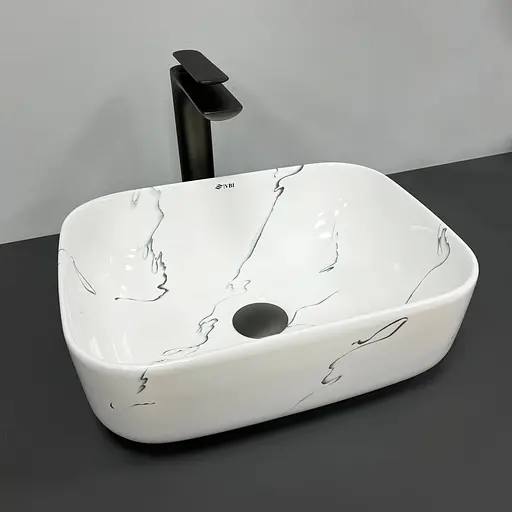 Умивальник VBI Palermo S marmo glossy накладний VBI-012305, Мармур - фото 3