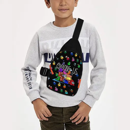 Сумка через плече дитяча Among Us 29х17 см сумка слінг для хлопчика (02025)