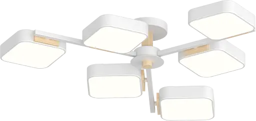 Люстра XI3361-6 белый + дерево