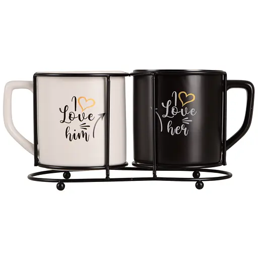 Набор чашек Led My Love на металлической подставке 400 мл (B060366)