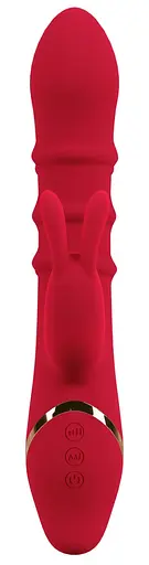 Вібратор-кролик You2Toys Double Bunny 23.7 см (червоний) - фото 5