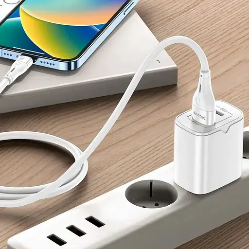 Кабель Proove Soft Silicone USB-A to USB-C 2.4A 1m White (CCSO20001202) [130628] - фото 7