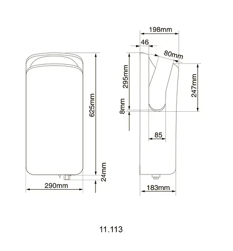 Сушарка для рук Hotec 11.113 Stainless Steel - фото 4