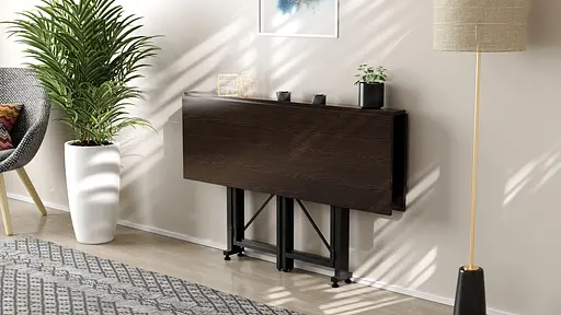 Стіл-книга трансформер Спайдер Ferrum-decor 750x1150x880 Чорний метал ДСП Венге Магія 16 мм (FRD-105632) - фото 3