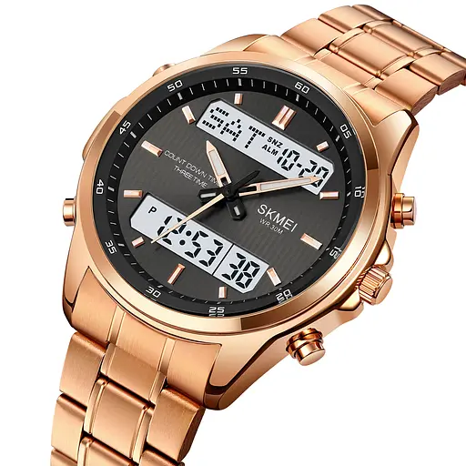 Наручний годинник чоловічий 2049RGWT Rose Gold-White Skmei acs0030352 - фото 2