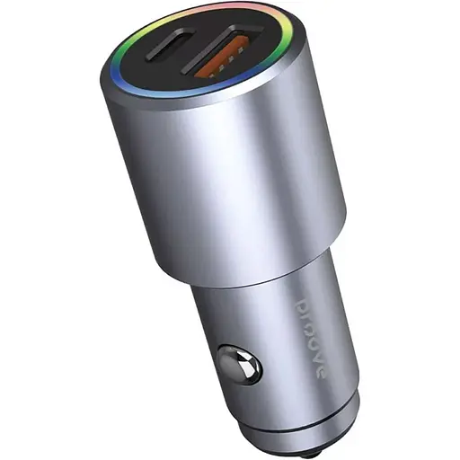 Автомобільний зарядний пристрій Proove Double Energy Plus 53W USB-A + USB-C Metal Gray (ACDE53110004) [130293]
