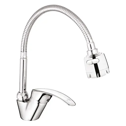 Смеситель для кухни Cron Mars 777 с гибким изливом CR0853 Хром - фото 1