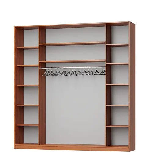 Шафа-купе тридверна MebelStar Комбо AL 2ДСП/Дзеркало 240x60x240 см Аляска білий (MBS-2106) - фото 2