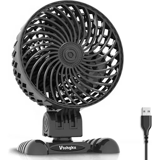 USB настольный вентилятор бесшумный черный