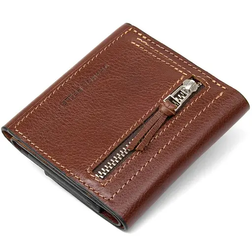 Кожаный кошелек Grande Pelle 10х9.5х2 см acs0029302 - фото 4