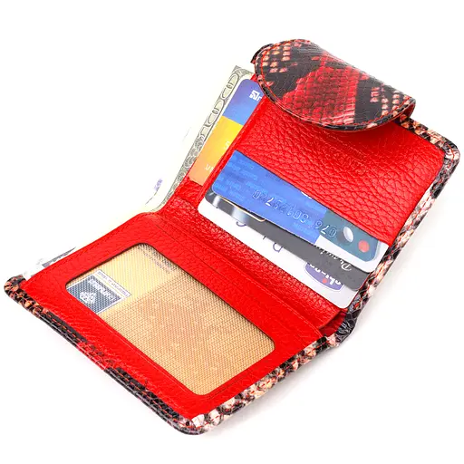 Кожаный женский кошелек Canpellini 9х11.7х1 см acs0025175 - фото 4