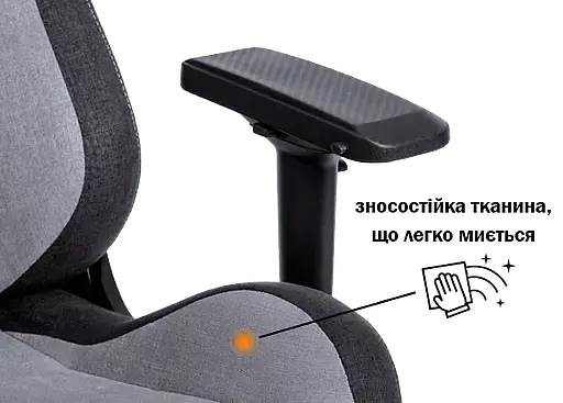 Геймерское кресло GT Racer черное со светло-серым (X-8005 Light Gray/Black Suede) - фото 9