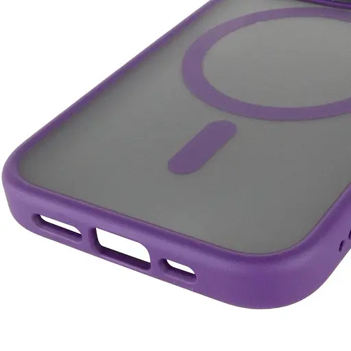 Чохол Epik TPU+PC Metal Buttons with MagSafe для Apple iPhone 16 Pro Max 6.9 Темно-Фіолетовий - фото 5