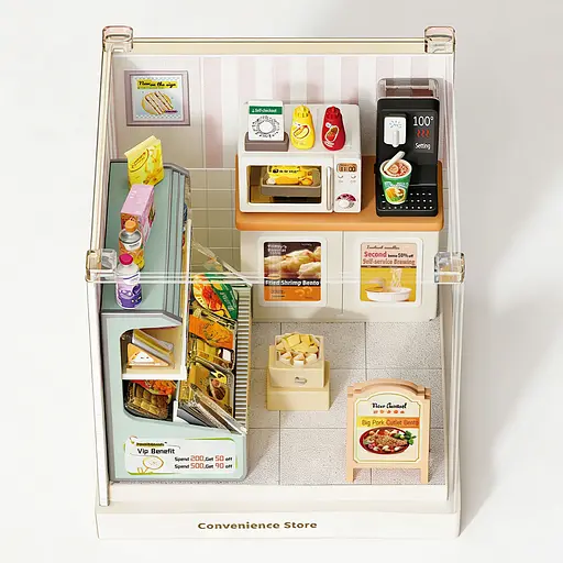 Конструктор-румбокс Mini House серії Інтер'єр Міні - Цілодобовий магазин (8033) - фото 7