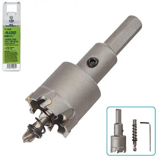 Свердло корончате Alloid Building Tools твердосплавне по металу 28 мм (TS-10028) - фото 2