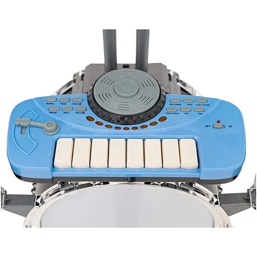 Великі барабани для дітей з клавіатурою та мікрофоном + стілець - фото 5