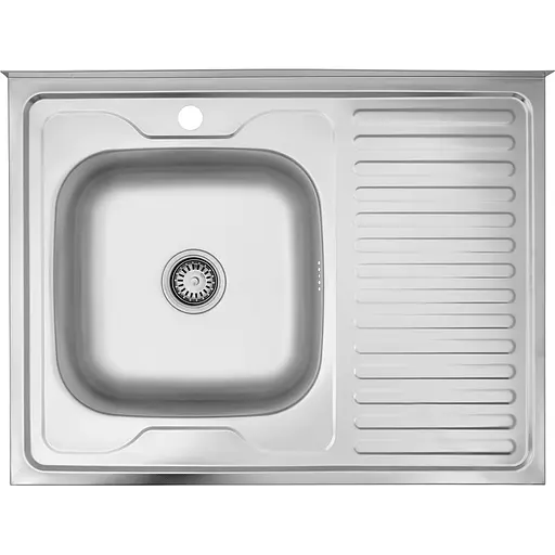 Кухонна мийка Kroner KRP Dekor - 6080L (0,6 мм) (CV022814) - фото 1