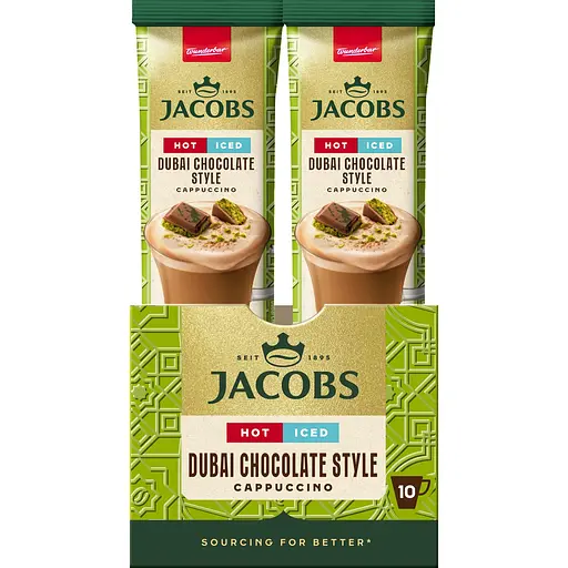 Напій кавовий розчинний Jacobs Капучино зі смаком дубайського шоколаду 19.5 г - фото 2