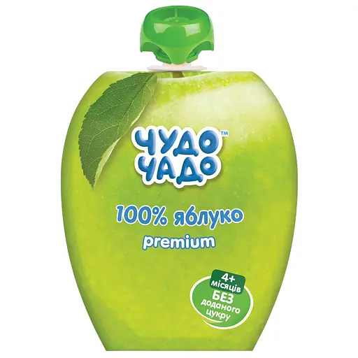 Упаковка пюре Чудо-чадо Яблоко без сахара пауч 1.44 кг (90 г х 16 шт.) - фото 2
