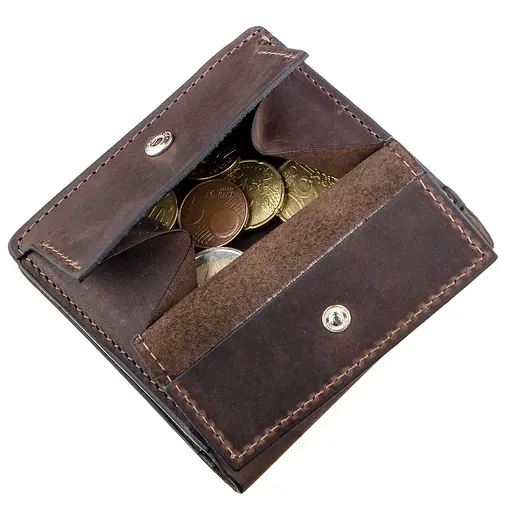 Кожаный портмоне Grande Pelle 9.5х10х2 см acs0014767 - фото 5