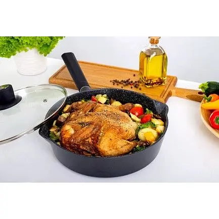 Сковорода Ringel Caesar глубокая с крышкой 26 см (RG-1136-26) - фото 4