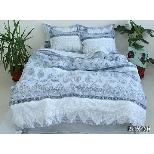 Комплект постільної білизни TAG Tekstil з компаньйоном 2-спальний 000210670 (R-T9260)