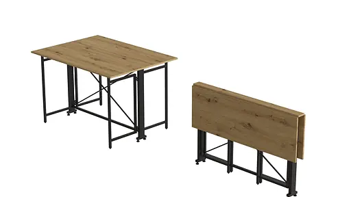 Стіл-книга трансформер Оріон 3 Ferrum-decor 750x1150x880 Чорний метал ДСП Дуб Артізан 16 мм (FRD-105086) - фото 5