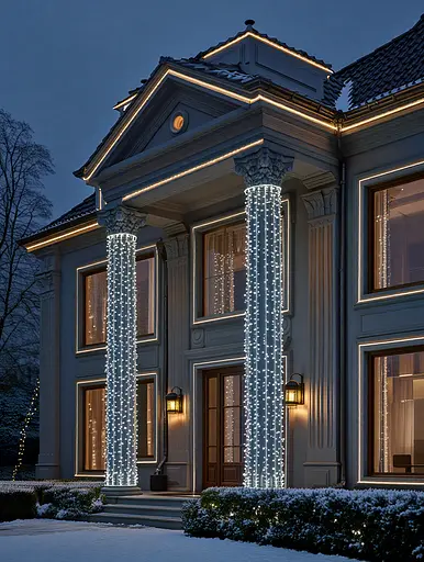 Новорічна гірлянда Різдвяна фея вулична GarlandoPro 50 м 500 LED 8 режимів роботи білий провід Білий CF500L50MWW - фото 3