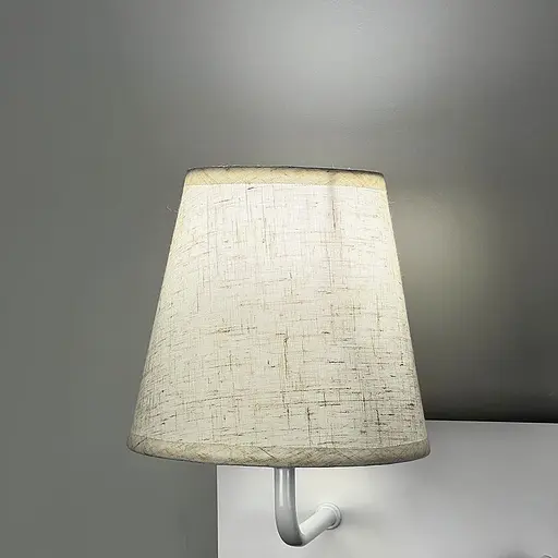 Біле ліве бра із плафоно-абажуром та спотом на 2 вимикачі | Line F | Арт. WJ081/2 L WT - фото 7