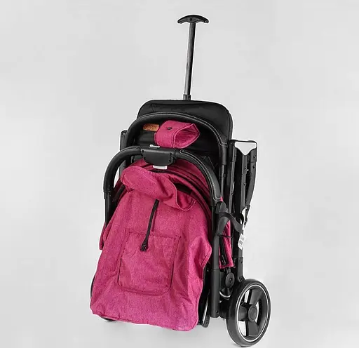 Прогулянкова дитяча коляска Joy Comfort L-20115 (рожева) зі сталевою рамою, футкавером та підсклянником - фото 6