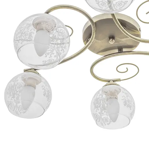 Люстра стельова Brille E27 60W BZ (LK-587C/6) - фото 4