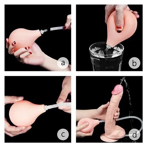 Фалоімітатор LoveToy Squirt Extreme 11" 28 см тілесний - фото 16