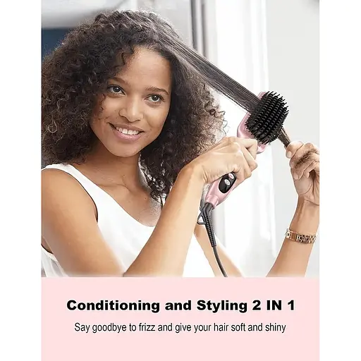 Щетка для выпрямления волос с ионным подогревом - фото 2