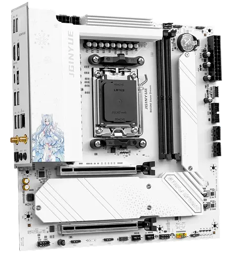 Материнская плата JGINYUE B650 Snow Dream Socket AM5 (JG-B650 M-SD) Б/У - фото 2
