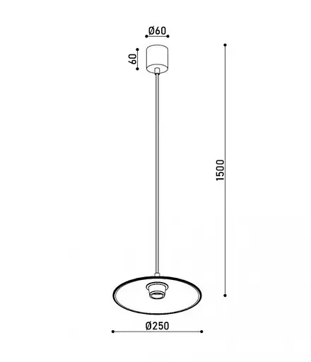 Светильник подвесной KLOODI DECO PE-ALBA250 7W 3K BK - фото 2