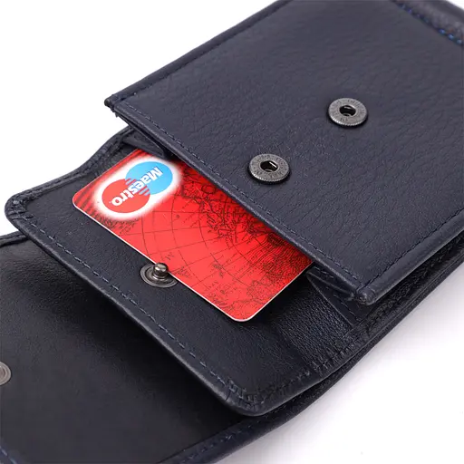 Вертикальный мужской зажим из зернистой натуральной кожи Tony Perotti 8х10.5х1 см acs0032267 - фото 7