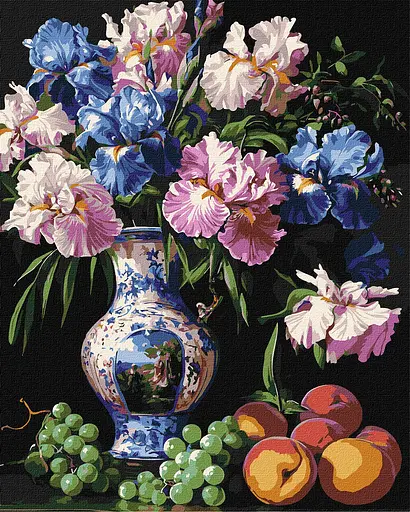 Набір для розпису по номерах Краса ірисів, 40x50 см, КНО3288