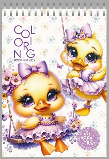 Раскраска с наклейками, 24232, 12 листов, А4