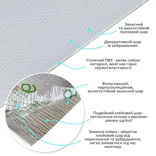 Самоклеящаяся виниловая плитка в рулоне 600х3000х2мм Мат SW-00002040 - фото 2